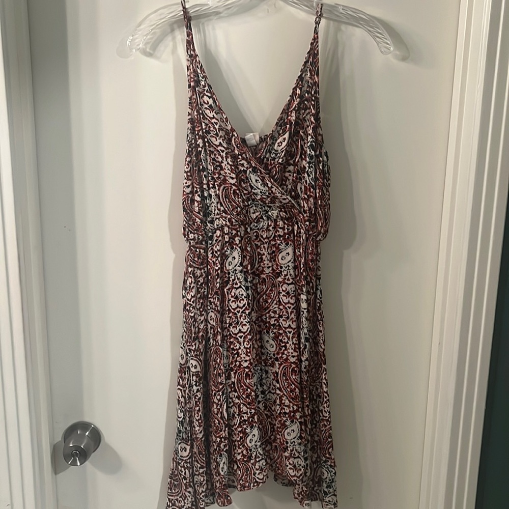 Red and black spaghetti strap dress